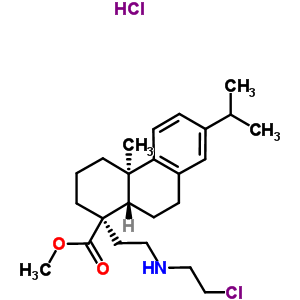 40713-31-3  methyl (1R,4aR,10aS)-1-{2-[(2-chloroethyl)amino]ethyl}-4a-methyl-7-(propan-2-yl)-1,2,3,4,4a,9,10,10a-octahydrophenanthrene-1-carboxylate hydrochloride (1:1) (non-preferred name)