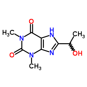 61639-76-7  8-(1-hydroxyethyl)-1,3-dimethyl-3,7-dihydro-1H-purine-2,6-dione