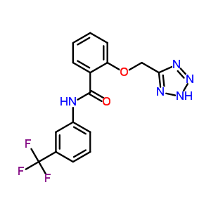 24023-98-1  2-(2H-tetrazol-5-ylmethoxy)-N-[3-(trifluoromethyl)phenyl]benzamide