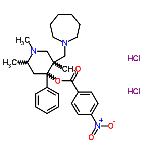 28060-47-1  5-(azepan-1-ylmethyl)-1,2,5-trimethyl-4-phenylpiperidin-4-yl 4-nitrobenzoate dihydrochloride