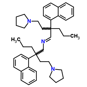 33310-54-2  2-(naphthalen-1-yl)-N-{(1E)-2-(naphthalen-1-yl)-2-[2-(pyrrolidin-1-yl)ethyl]pentylidene}-2-[2-(pyrrolidin-1-yl)ethyl]pentan-1-amine