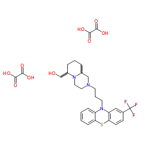33492-22-7  (2-{3-[2-(trifluoromethyl)-10H-phenothiazin-10-yl]propyl}octahydro-2H-pyrido[1,2-a]pyrazin-6-yl)methanol ethanedioate (1:2)