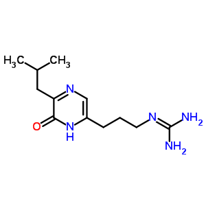 34098-41-4  2-{3-[5-(2-methylpropyl)-6-oxo-1,6-dihydropyrazin-2-yl]propyl}guanidine