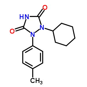 34877-10-6  1-cyclohexyl-2-(4-methylphenyl)-1,2,4-triazolidine-3,5-dione