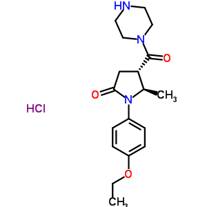 38160-32-6  (4S,5R)-1-(4-ethoxyphenyl)-5-methyl-4-(piperazin-1-ylcarbonyl)pyrrolidin-2-one hydrochloride (1:1)