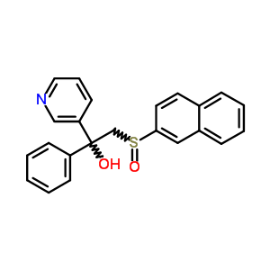 38226-56-1  2-(naphthalen-2-ylsulfinyl)-1-phenyl-1-(pyridin-3-yl)ethanol