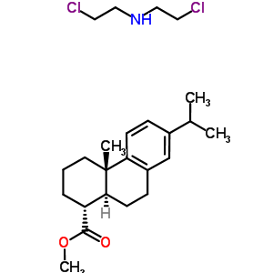 38234-13-8  methyl (1R,4aS,10aS)-4a-methyl-7-(propan-2-yl)-1,2,3,4,4a,9,10,10a-octahydrophenanthrene-1-carboxylate - 2-chloro-N-(2-chloroethyl)ethanamine (1:1)