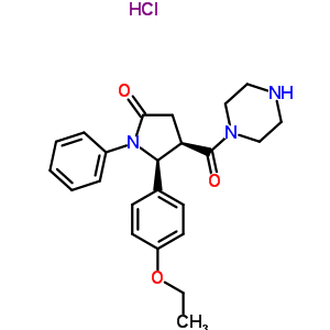 38327-22-9  (4R,5S)-5-(4-ethoxyphenyl)-1-phenyl-4-(piperazin-1-ylcarbonyl)pyrrolidin-2-one hydrochloride (1:1)