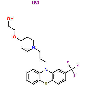 40255-57-0  2-[(1-{3-[2-(trifluoromethyl)-10H-phenothiazin-10-yl]propyl}piperidin-4-yl)oxy]ethanol hydrochloride (1:1)