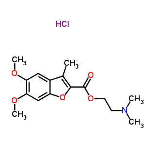 40713-11-9  2-(dimethylamino)ethyl 5,6-dimethoxy-3-methyl-1-benzofuran-2-carboxylate hydrochloride (1:1)