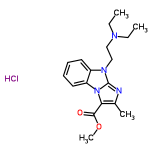 41472-74-6  methyl 9-[2-(diethylamino)ethyl]-2-methyl-9H-imidazo[1,2-a]benzimidazole-3-carboxylate hydrochloride (1:1)