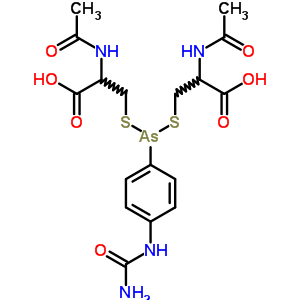 5421-77-2  10-(acetylamino)-7-[4-(carbamoylamino)phenyl]-4-carboxy-2-oxo-6,8-dithia-3-aza-7-arsaundecan-11-oic acid (non-preferred name)