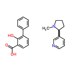5456-02-0  2-hydroxybiphenyl-3-carboxylic acid - 3-(1-methylpyrrolidin-2-yl)pyridine (1:1)