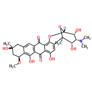 64267-47-6  (2R,3R,4R,5S,6R,11S)-4-(dimethylamino)-3,5,8,10,13-pentahydroxy-11-methoxy-6,13-dimethyl-3,4,5,6,11,12,13,14-octahydro-2H-2,6-epoxytetraceno[1,2-b]oxocine-9,16-dione