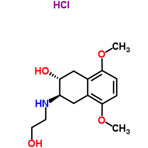 64831-81-8  (2R,3R)-3-[(2-hydroxyethyl)amino]-5,8-dimethoxy-1,2,3,4-tetrahydronaphthalen-2-ol hydrochloride (1:1)