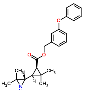 104576-63-8  3-phenoxybenzyl (1R,3S)-3-[(2S)-3,3-dimethylaziridin-2-yl]-2,2-dimethylcyclopropanecarboxylate