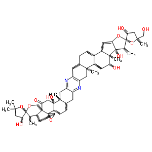 116229-58-4  3,3'',13',13b',22b'-pentahydroxy-5-(hydroxymethyl)-4',5,5'',5'',11a',13a',14',22a'-octamethyl-4,4',4'',4a',5,5',5'',5a',7',8',8a',9',11',11a',11b',12',13',13a',13b',14',17a',17b',18',19',19a',20',22',22a',22b',23'-triacontahydro-3H,3''H-dispiro[furan-2,15