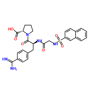 122047-13-6  N-(naphthalen-2-ylsulfonyl)glycyl-4-carbamimidoyl-L-phenylalanyl-L-proline