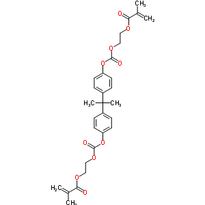 30764-80-8  propane-2,2-diylbis(benzene-4,1-diyloxycarbonyloxyethane-2,1-diyl) bis(2-methylprop-2-enoate)