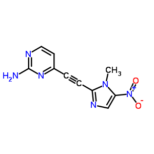 53347-38-9  4-[(1-methyl-5-nitro-1H-imidazol-2-yl)ethynyl]pyrimidin-2-amine