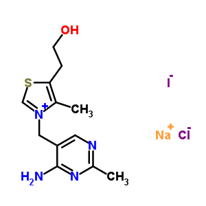 53571-49-6  3-[(4-amino-2-methylpyrimidin-5-yl)methyl]-5-(2-hydroxyethyl)-4-methyl-1,3-thiazol-3-ium sodium chloride iodide (1:1:1:1)