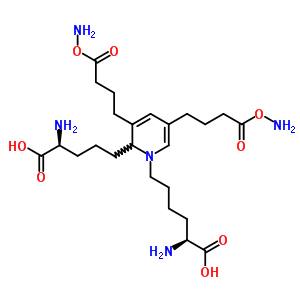 53733-89-4  6-{2-[(4S)-4-amino-4-carboxybutyl]-3,5-bis[4-(aminooxy)-4-oxobutyl]pyridin-1(2H)-yl}-L-norleucine