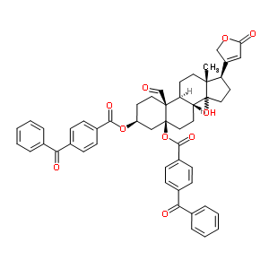 55601-19-9  (3beta,5beta,14xi)-3,5-bis[(4-benzoylbenzoyl)oxy]-14-hydroxy-19-oxocard-20(22)-enolide