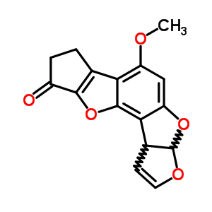 57593-02-9  6-methoxy-3a,7,8,10c-tetrahydro-9H-cyclopenta[b]furo[3',2':4,5]furo[2,3-g][1]benzofuran-9-one