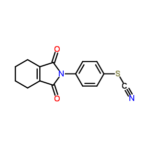 59647-99-3  4-(1,3-dioxo-1,3,4,5,6,7-hexahydro-2H-isoindol-2-yl)phenyl thiocyanate