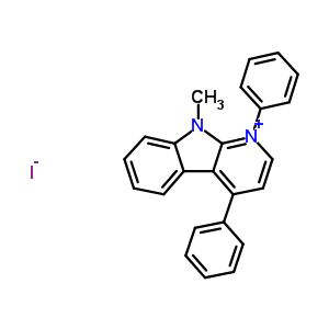 59715-31-0  9-methyl-1,4-diphenyl-9H-pyrido[2,3-b]indol-1-ium iodide