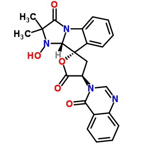 61897-91-4  (2S,4R,9a'S)-1'-hydroxy-2',2'-dimethyl-4-(4-oxoquinazolin-3(4H)-yl)-1',9a'-dihydro-3H-spiro[furan-2,9'-imidazo[1,2-a]indole]-3',5(2'H,4H)-dione