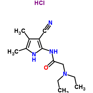 70121-34-5  N-(3-cyano-4,5-dimethyl-1H-pyrrol-2-yl)-N~2~,N~2~-diethylglycinamide hydrochloride (1:1)