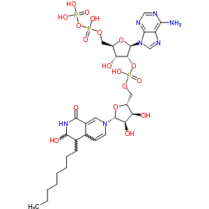 70578-47-1  [(2R,3R,4R,5R)-2-(6-aminopurin-9-yl)-4-hydroxy-5-[(hydroxy-phosphonooxy-phosphoryl)oxymethyl]tetrahydrofuran-3-yl] [(2R,3S,4R,5R)-3,4-dihydroxy-5-(6-hydroxy-5-octyl-8-oxo-4a,5,6,7-tetrahydro-2,7-naphthyridin-2-yl)tetrahydrofuran-2-yl]methyl hydrogen phosp