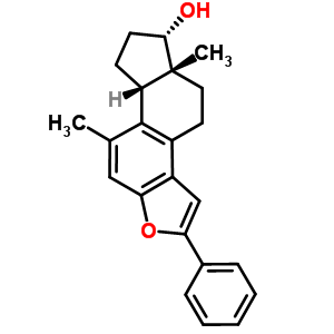 70878-00-1  (5aR,6S,8aS)-5a,9-dimethyl-2-phenyl-5,5a,6,7,8,8a-hexahydro-4H-cyclopenta[5,6]naphtho[2,1-b]furan-6-ol