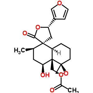 72948-20-0  [(2'R,3R,4'S,4a'R,5S,5'R,8a'S)-5-(furan-3-yl)-4'-hydroxy-2'-methyl-2-oxooctahydrodispiro[furan-3,1'-naphthalene-5',2''-oxiran]-4a'(2'H)-yl]methyl acetate