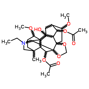 75659-26-6  14-ethyl-2-hydroxy-6,19-dimethoxy-16-methyl-9,11-dioxa-14-azaheptacyclo[10.7.2.1~2,5~.0~1,13~.0~3,8~.0~8,12~.0~16,20~]docosane-4,21-diyl diacetate (non-preferred name)