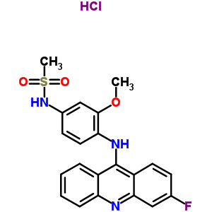 76708-39-9  N-{4-[(3-fluoroacridin-9-yl)amino]-3-methoxyphenyl}methanesulfonamide hydrochloride (1:1)