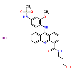 76708-60-6  N-(3-hydroxypropyl)-9-({2-methoxy-4-[(methylsulfonyl)amino]phenyl}amino)acridine-4-carboxamide hydrochloride (1:1)