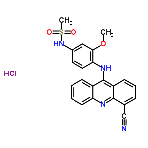 76708-69-5  N-{4-[(4-cyanoacridin-9-yl)amino]-3-methoxyphenyl}methanesulfonamide hydrochloride (1:1)