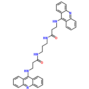 82896-62-6  N,N'-propane-1,3-diylbis[3-(acridin-9-ylamino)propanamide] (non-preferred name)