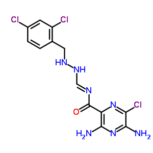 90689-42-2  3,5-diamino-6-chloro-N-{(E)-[2-(2,4-dichlorobenzyl)hydrazinyl]methylidene}pyrazine-2-carboxamide