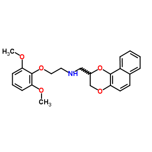 91677-55-3  N-(2,3-dihydronaphtho[1,2-b][1,4]dioxin-2-ylmethyl)-2-(2,6-dimethoxyphenoxy)ethanamine