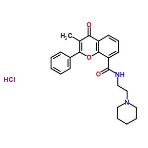 92606-82-1  3-methyl-4-oxo-2-phenyl-N-[2-(piperidin-1-yl)ethyl]-4H-chromene-8-carboxamide hydrochloride (1:1)