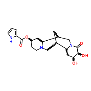 103847-10-5  3,4-dihydroxy-2-oxospartein-13-yl 1H-pyrrole-2-carboxylate