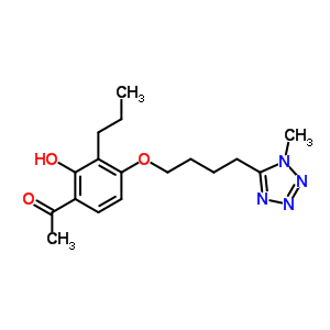 123041-20-3  1-{2-hydroxy-4-[4-(1-methyl-1H-tetrazol-5-yl)butoxy]-3-propylphenyl}ethanone