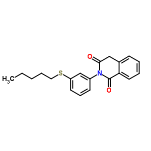 126070-00-6  2-[3-(pentylsulfanyl)phenyl]isoquinoline-1,3(2H,4H)-dione