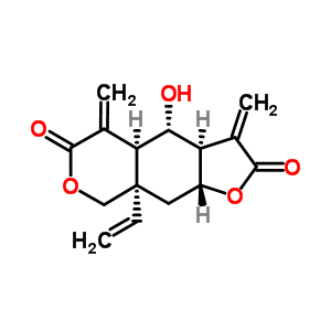 20107-26-0  (3aR,4S,4aS,8aS,9aR)-8a-ethenyl-4-hydroxy-3,5-dimethylideneoctahydro-2H-furo[3,2-g]isochromene-2,6(3H)-dione