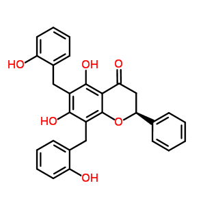 58779-09-2  (2S)-5,7-dihydroxy-6,8-bis(2-hydroxybenzyl)-2-phenyl-2,3-dihydro-4H-chromen-4-one