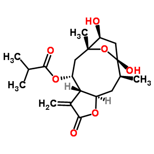 59979-61-2  (3aS,4R,6R,7S,9R,10S,11aR)-7,9-dihydroxy-6,10-dimethyl-3-methylidene-2-oxododecahydro-6,9-epoxycyclodeca[b]furan-4-yl 2-methylpropanoate