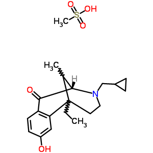 60183-11-1  (2S)-3-(cyclopropylmethyl)-6-ethyl-8-hydroxy-11-methyl-3,4,5,6-tetrahydro-2,6-methano-3-benzazocin-1(2H)-one methanesulfonate (1:1)